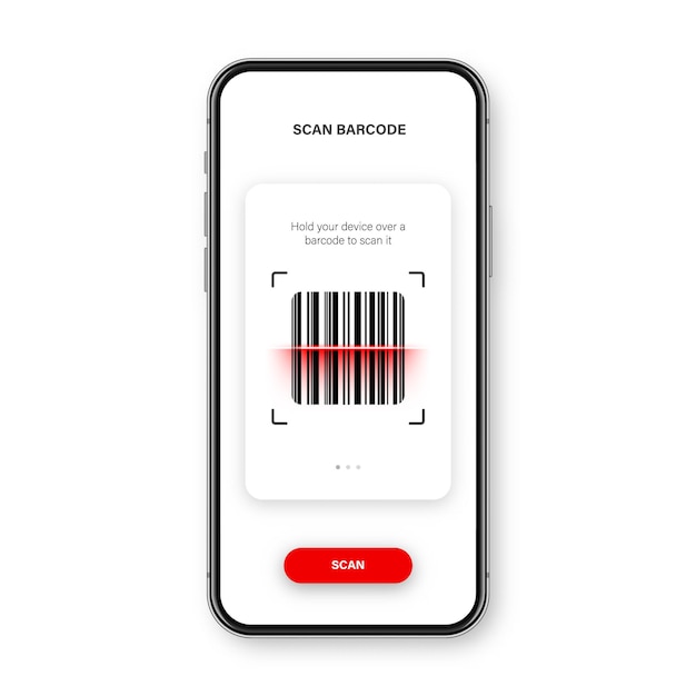 Barcode scanner reader app for smartphone identification tracking code serial number product id with