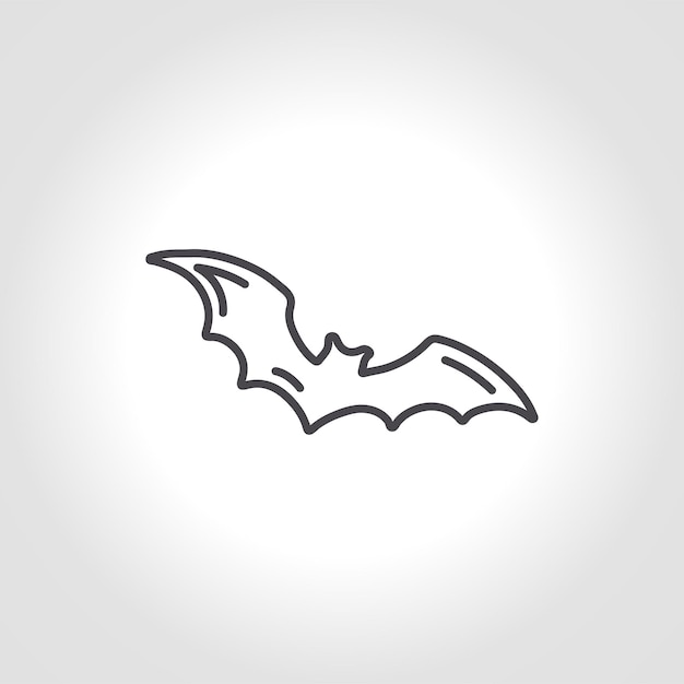bat line icon bat isolated sign