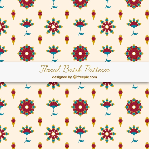 Batik blomstermønster