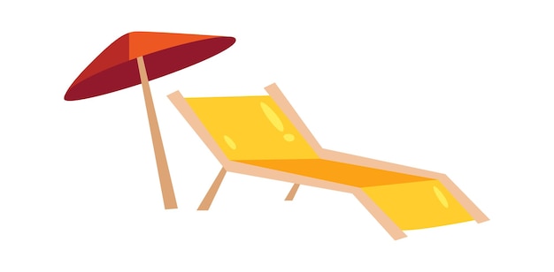 Beach Umbrella And Chair