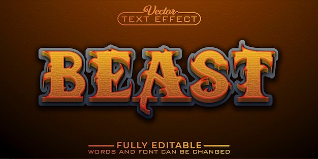 Beast Horror Editable Text Effect Template