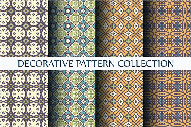 Beautiful abstract motif pattern set