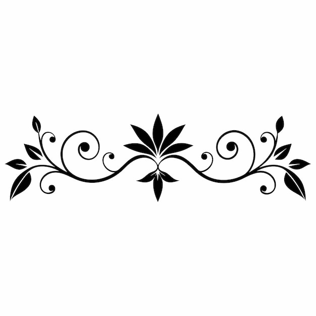 Beautiful flourish vignette scroll swirl certificate calligraphic Elegant Floral Vector Design