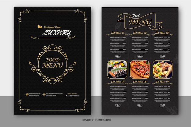 beautiful food menu design template