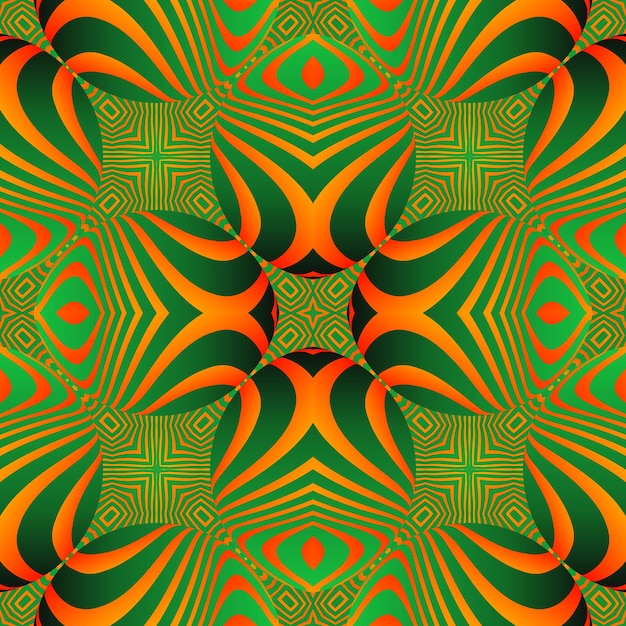 Beautiful orange green color seamless textured abstract background