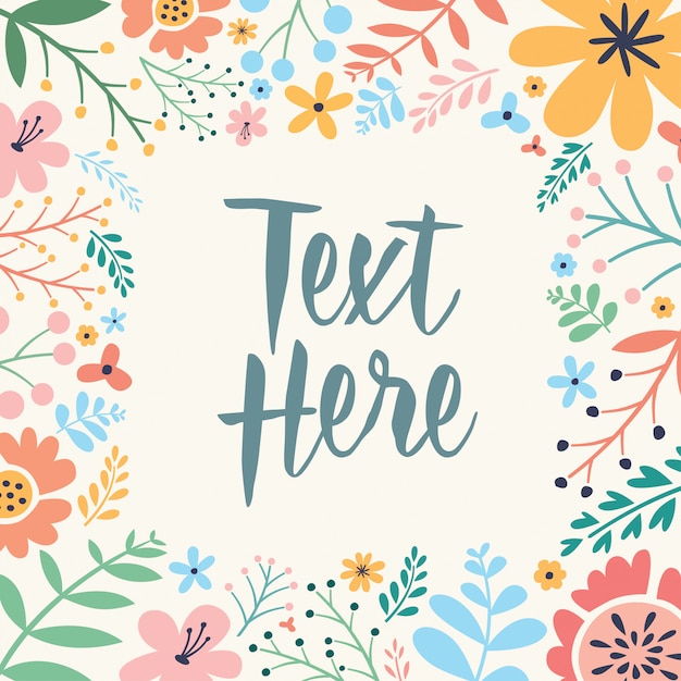 Beautiful Square borders Floral design
