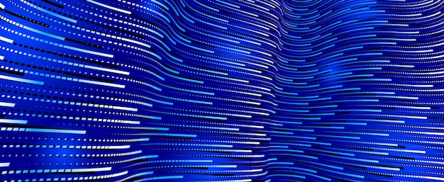 Big data flow technology and science vector background, tech abstraction with lines electronics and digital style in 3D dimensional perspective, abstract illustration.
