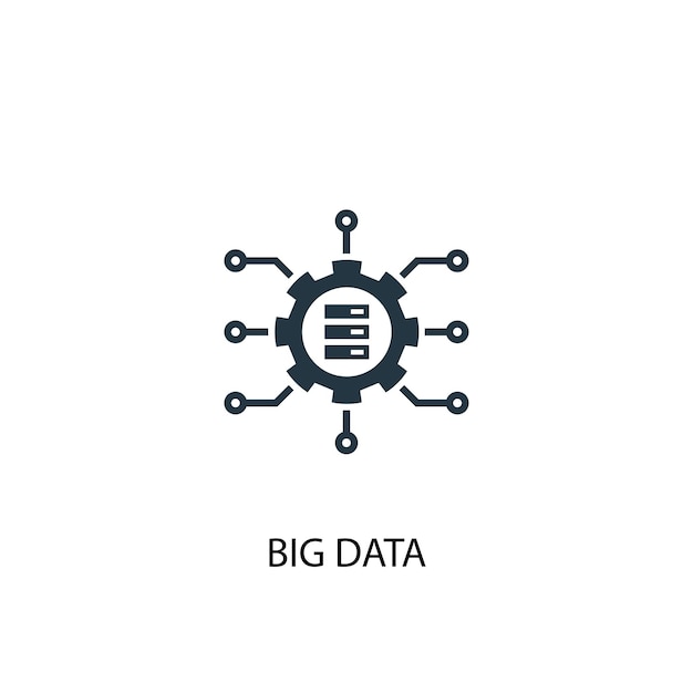 big data icon. simple element illustration. big data symbol design from big data, database collection. can be used for web and mobile.
