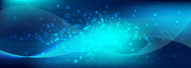 Big data particles stream in flow wave motion
