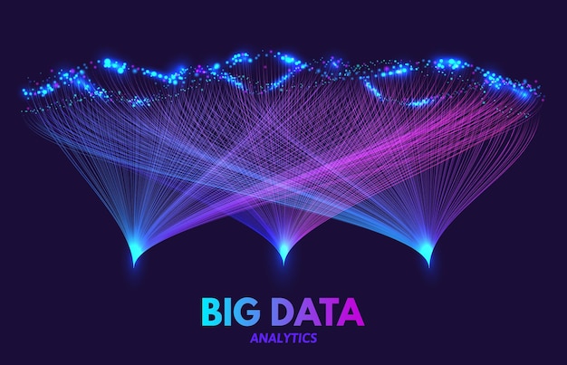 big data sort complex database information sorting visualization digital analytics or social network connections abstract vector concept illustration