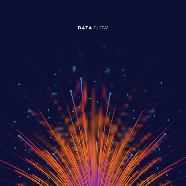 Big data technology vector background design