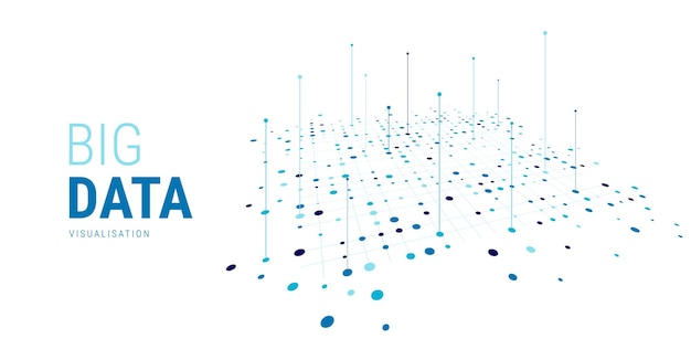 big data visual information background social network concept connection vector background