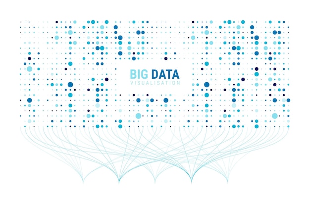 big data visual information background social network concept connection vector background