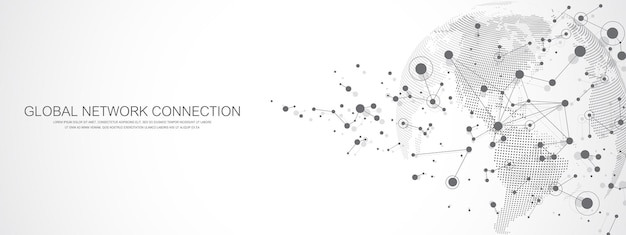 big data visualization internet technology vector illustration