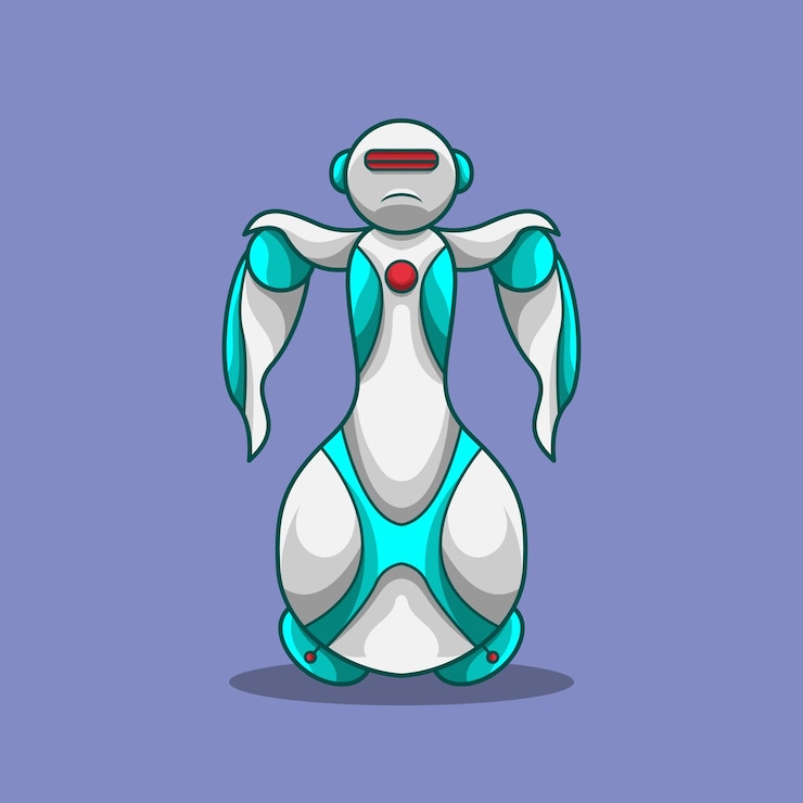 Vektor big guy robot mascot futuristic