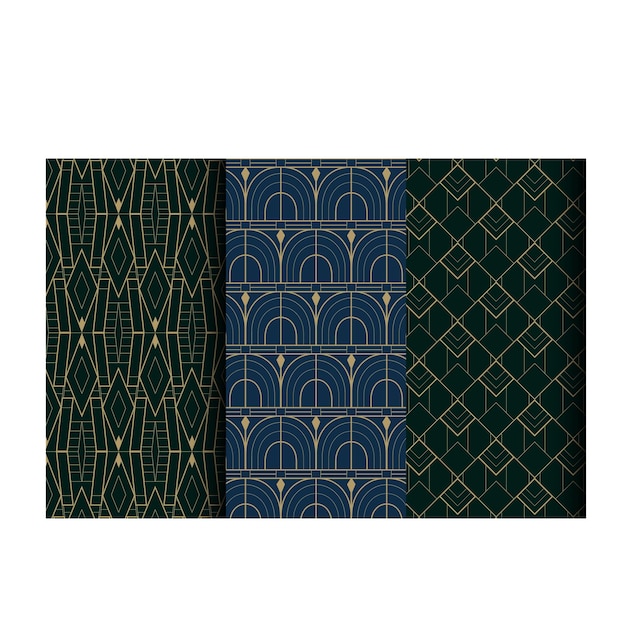 Big set of 34 different vector ornamental seamless patterns Collection of geometric patterns in the