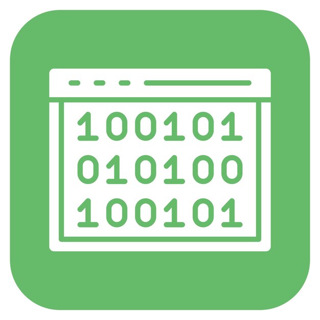 binary icon vector image can be used for computer science