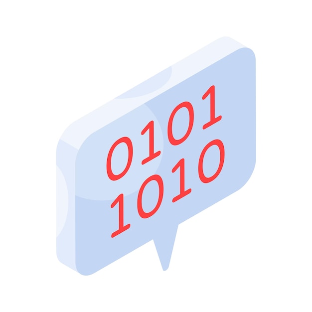 Binary Messages Icon vector design Suitable for mobile apps