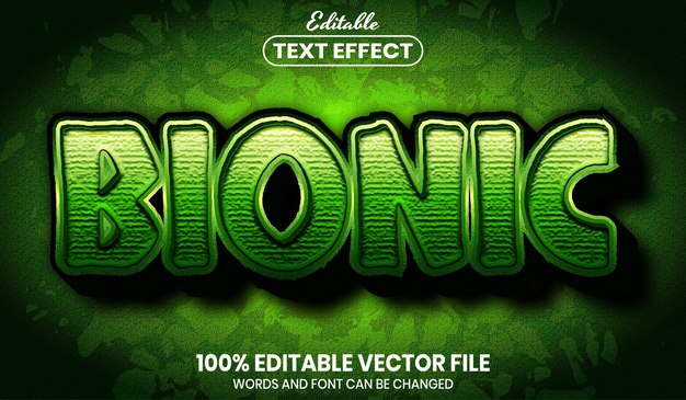 bionic text, font style editable text effect