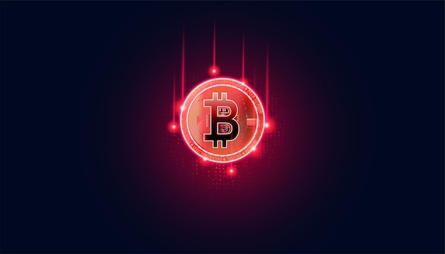 Bitcoin is in a downtrend image on the background, Decentralized Finance concept