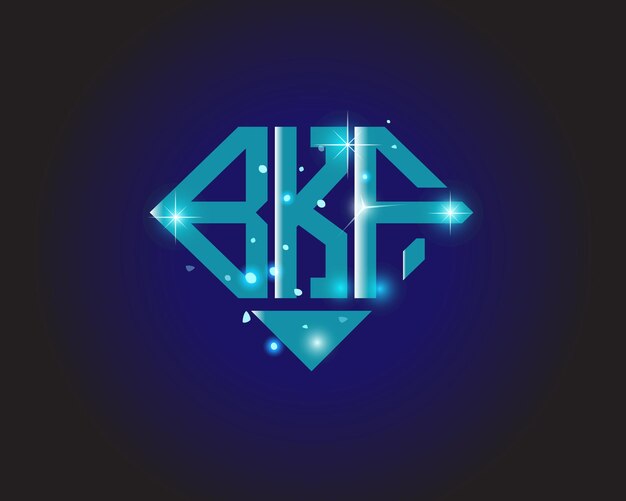 bkf initial modern logo design vector icon template