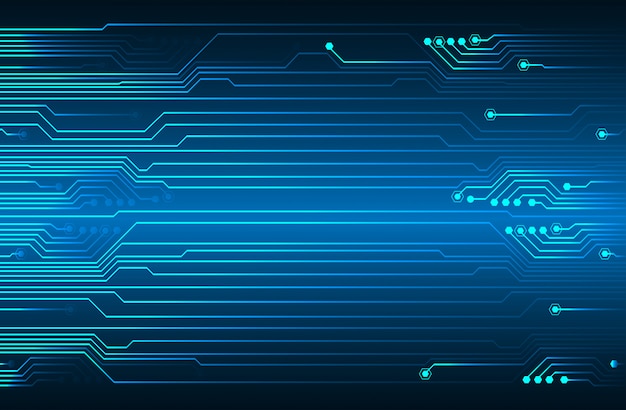 Blå cyberkrets fremtidsteknologi konseptbakgrunn