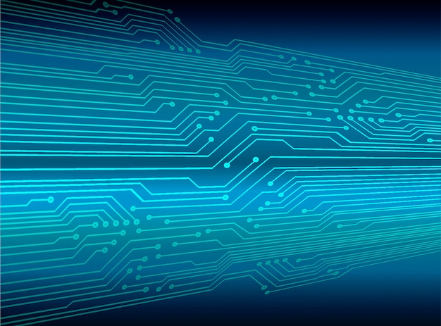 Blå cyberkrets fremtidsteknologi konseptbakgrunn