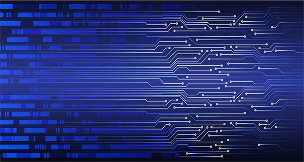 Blå cyberkrets fremtidsteknologi konseptbakgrunn