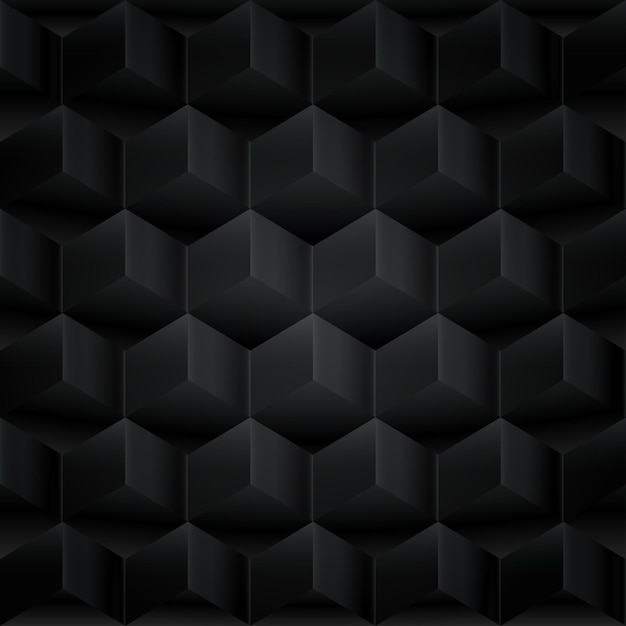 black abstract background  3d cubes