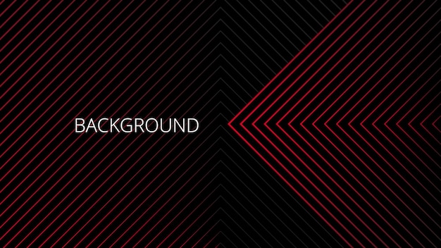 Black abstract background with red triangular pattern geometric texture diagonal rays and angles