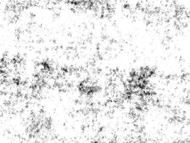 Black and white Grunge halftone vector Distress overlay texture Abstract surface dust and rough