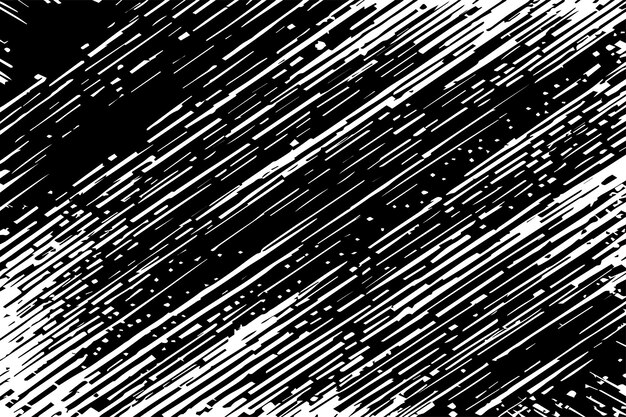 Black and White Grunge Stripe Line Vector Background with Abstract Halftone and Grid Pattern