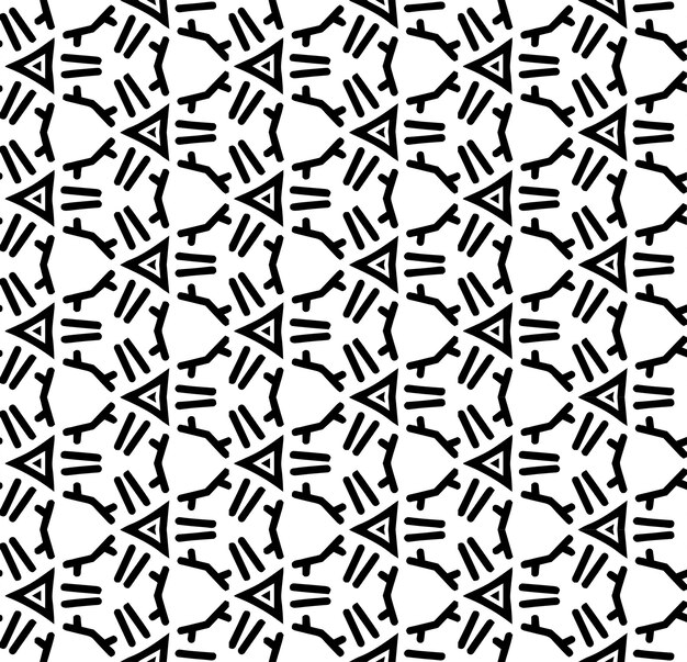 Black and white seamless abstract pattern Background and backdrop Grayscale ornamental design Mosaic ornaments Vector graphic illustration EPS10