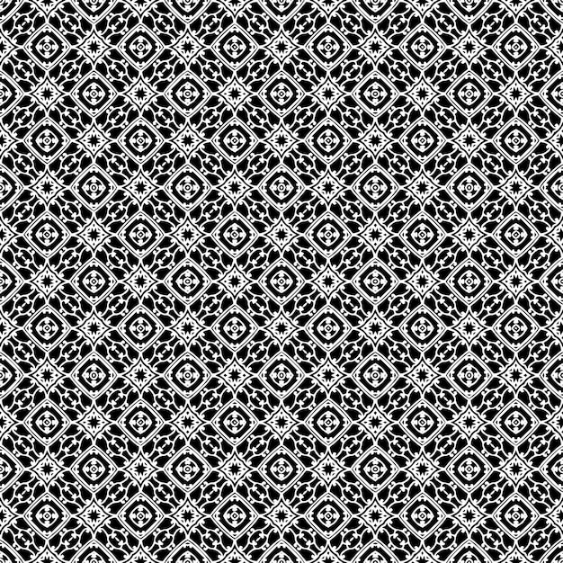 Black and white seamless abstract pattern Background and backdrop Grayscale ornamental design Mosaic ornaments Vector graphic illustration EPS10