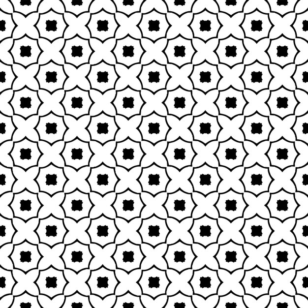 Black and white seamless abstract pattern. Background and backdrop. Grayscale ornamental design.