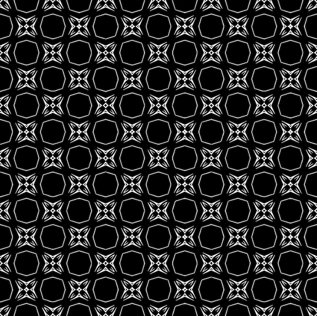 Black and white seamless pattern texture Greyscale ornamental graphic design Mosaic ornaments Pattern template
