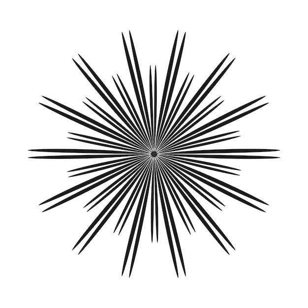 Black and white vector of Sunburst Pattern
