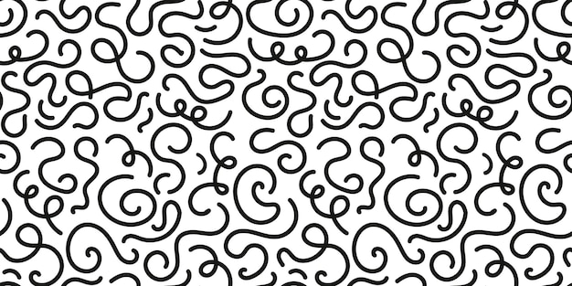 Black confetti squiggle pattern Seamless pattern with squiggle elements