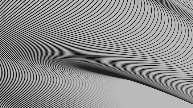 black curve stripes lines abstract background