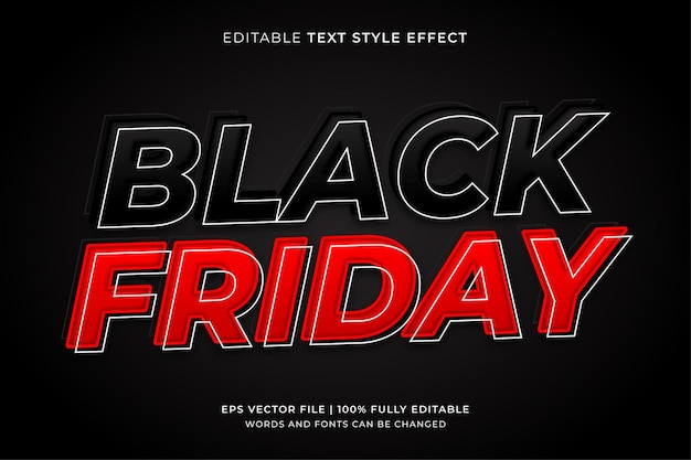 Black Friday Sale Editable Text Effect
