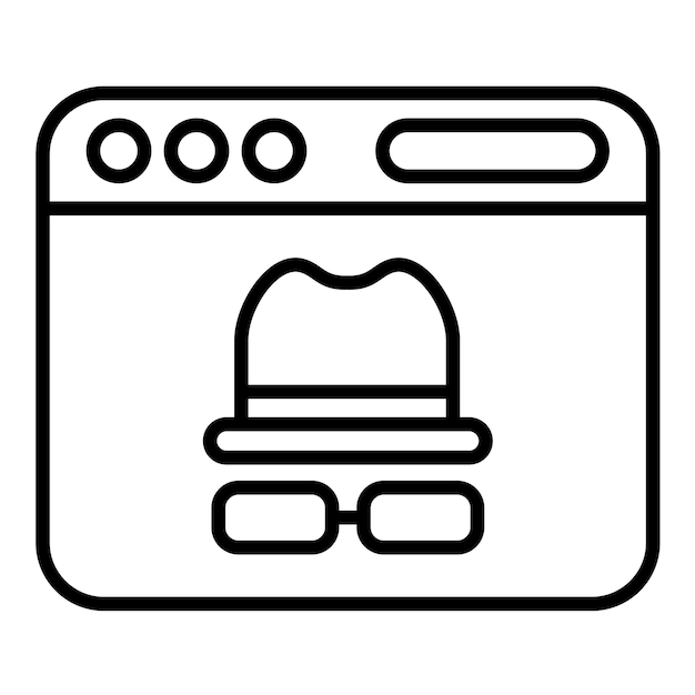 Black Hat Line Illustration
