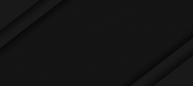 black hexagon material modern background