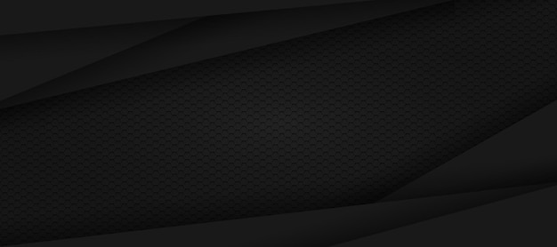 black hexagon material modern background