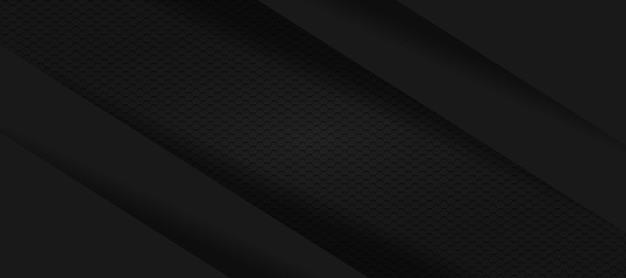 black hexagon material modern background