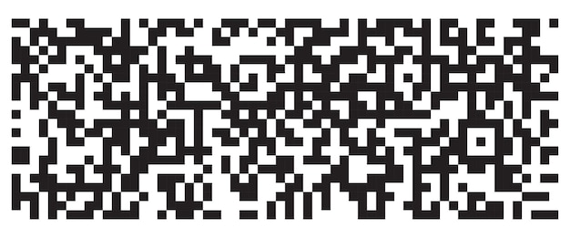 Black QR code background template Pixel backdrop
