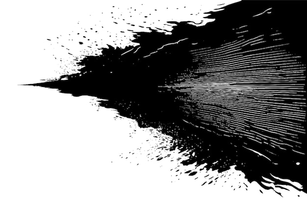 black raster and distorted texture on pure white background vector image background texture