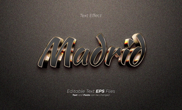 Black text effect with luxurious gold wrapping
