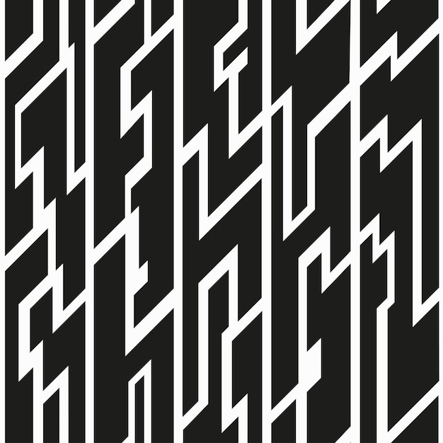Black tribal seamless pattern