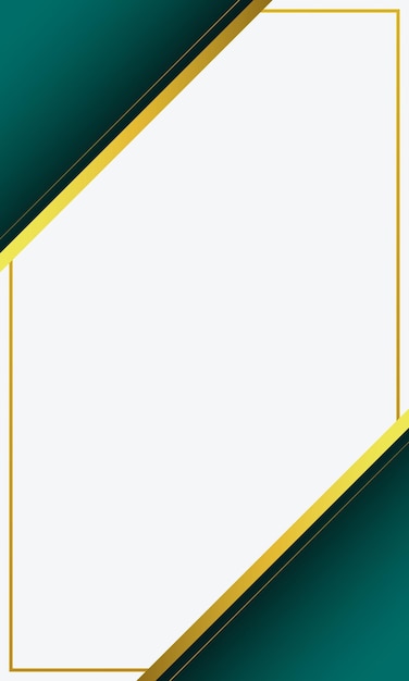 blank brochure template with green and gold border