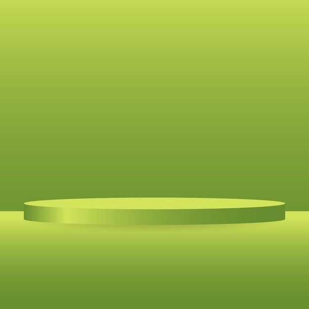 blank round pedestal green circular podium for outstanding luxury product advertising display